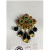 Image 2 : Gorgeous Vibrant Rhinestone Brooch, Good Condition