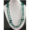 Image 2 : Gorgeous Teal Colour Crystal Necklace Double Length