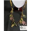 Image 2 : Vintage Bizzare Handmade Copper & Misc Tassels. Fish & Men & Woman. Very Long 37"