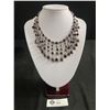 Image 1 : Very Nice Purple Rhinestone Choker Necklace, Tassle Style