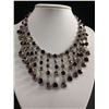 Image 2 : Very Nice Purple Rhinestone Choker Necklace, Tassle Style