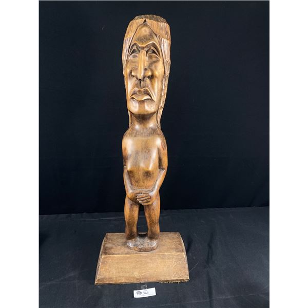 Very Large Carved Wooden Fertility ? Figure