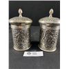 Image 2 : Pair Of Silver Metal Containers