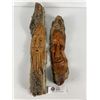 Image 1 : 2 Carved Wood Spirits (Bark Carvings)
