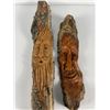 Image 2 : 2 Carved Wood Spirits (Bark Carvings)