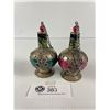 Image 2 : 2 Chinese Stone & Silver Metal Snuff Bottles