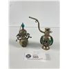 Image 1 : 2 Chinese Stone & Silver Metal Snuff Bottles
