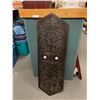 Image 1 : Very Good Polynesian War Shield. Shell Inlay 45" Long