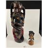 Image 1 : 2 Jamaican Wood Carvings. Tallest 22"