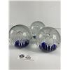 Image 2 : 3 Very Nice Hand Blown Paperweight