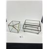 Image 1 : 2 Vintage Brass & Glass Display Boxes