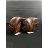 Image 1 : Pair Of Carved Rosewood Angel Fish