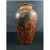 Image 2 : Large Pottery Vase w/Basketry Top 15"