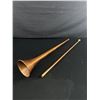 Image 1 : English Copper Hunting Horn 49" Tall