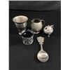 Image 1 : 4 Vintage Small Pewter Items