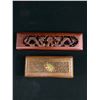 Image 1 : 2 Carved Wooden Boxes, 1 Chinese, 1 India