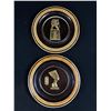 Image 1 : Pair Of Egyptian Wood & Brass Plaques