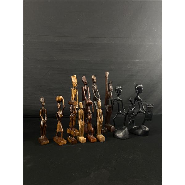 12 African Stick Figure Carvings