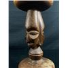 Image 2 : Carved African 2 Face Wood Stool/Seat