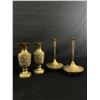 Image 1 : 2 Pairs Of Nicely Engraved Brass Vases