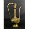 Image 2 : Engraved Brass Ewer & Pr Vases