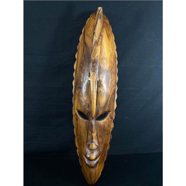 Large Lizard/Alligator Carved Wood Mask