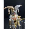Image 2 : Very Unique Design "Jester w/Staff" Wood Nut Cracker Good Condition Approx. 16" Tall