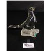Image 1 : Rare Large Vintage Murano Art Glass Dove Bird On Branch Figurine Sculpture 9" From Beak to Tail- Sta