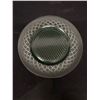 Image 2 : Uranium 8" Diamond Optic Green Depression Glass Plate- Excellent Condition, Nice Glow