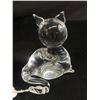 Image 2 : Paper Weight Lot - Murrano Glass Cat, V.Nason & C, Heavy 4 1/2" Faceted Crystal Ball w/Stand