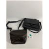 Image 1 : 2 Leather Bags Crossbody Black Fossil Brown Roots - Clean