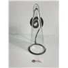Image 1 : Clear Glass Pocket w/Handcrafter Metal Hanger