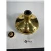Image 2 : Vintage MCM Brass & Glass Ship's Decanter - Made In Sweden