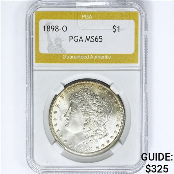 1898-O Morgan Silver Dollar PGA MS65