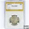 Image 1 : 1875-S Seated Liberty Quarter PGA MS60