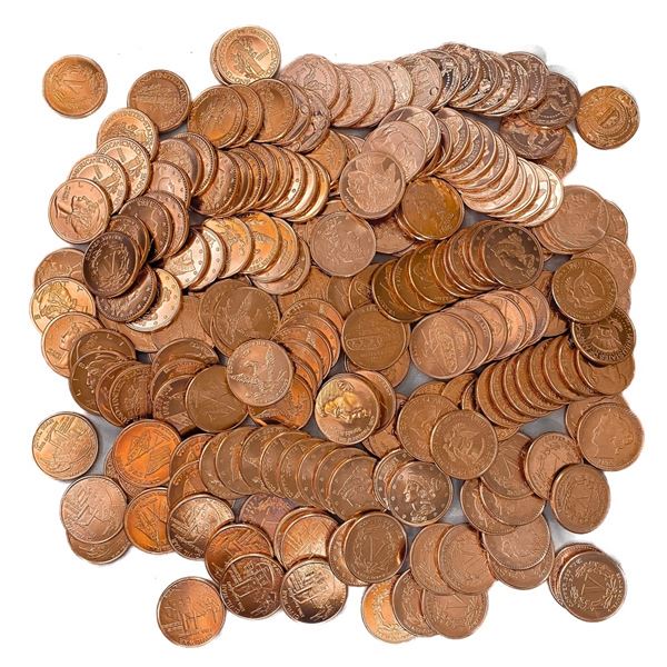 100 1oz Copper Rounds BU