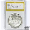 Image 1 : 1882-CC Morgan Silver Dollar PGA MS65