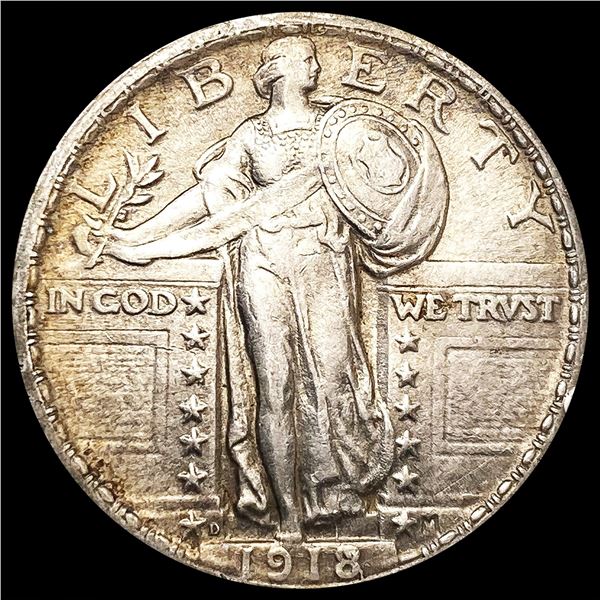 1918-D Standing Liberty Quarter NEARLY UNCIRCULATE