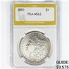 Image 1 : 1893 Morgan Silver Dollar PGA MS63