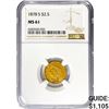 Image 1 : 1878-S $2.50 Gold Quarter Eagle NGC MS61