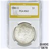 Image 1 : 1880-O Morgan Silver Dollar PGA MS63