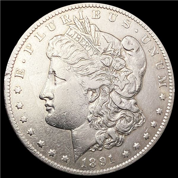 1891-CC Morgan Silver Dollar NEARLY UNCIRCULATED