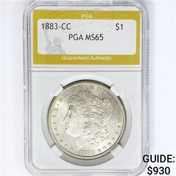 1883-CC Morgan Silver Dollar PGA MS65