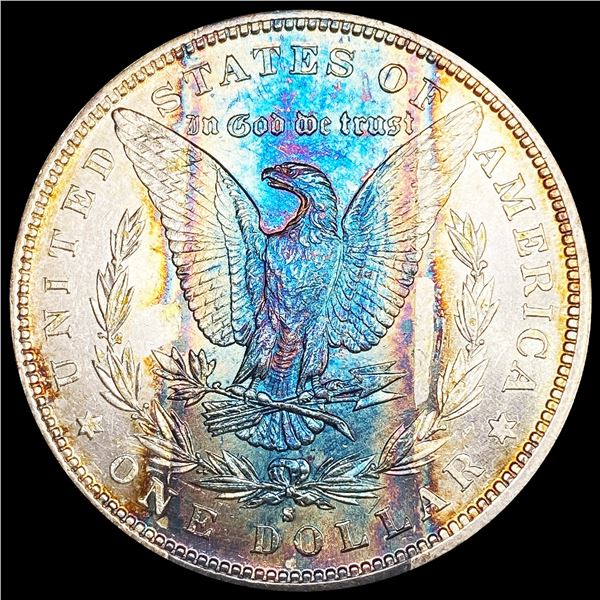 1882-S TONED Morgan Silver Dollar UNCIRCULATED