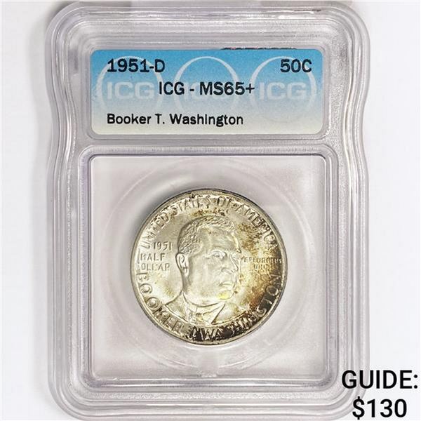 1951-D Booker T Half Dollar ICG MS65+