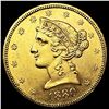 Image 1 : 1880-S $5 Gold Half Eagle UNCIRCULATED
