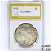 Image 1 : 1928 Silver Peace Dollar PGA MS64