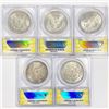 Image 2 : 1880-1904 Set (5) Morgan Silver Dollar ANACS AU