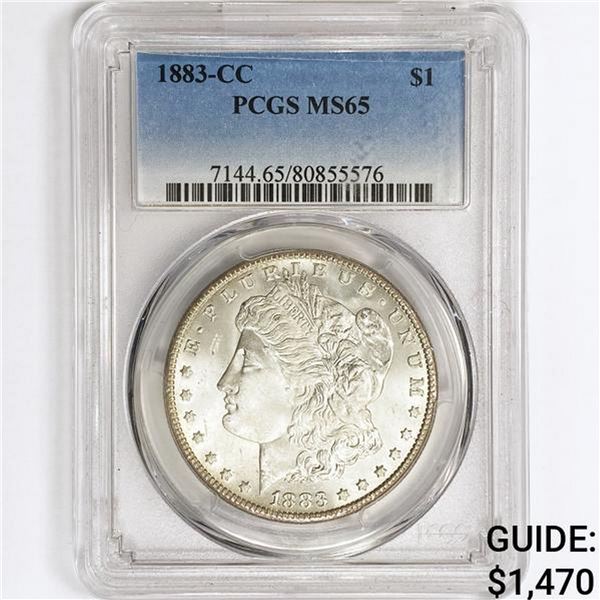 1883-CC Morgan Silver Dollar PCGS MS65