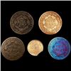 Image 2 : (5) Varied US Cents (1833, 1837, 1838, 1845, 1953-